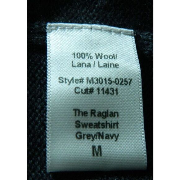 Current/Elliott Sweater Men's Size Medium Grey Blue‎ Wool Long Sleeve Crew Neck - Picture 9 of 9